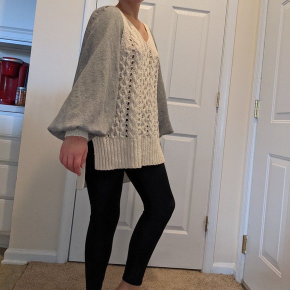 Free People Sweaters - Free People Balloon Sleeve Knit Sweater